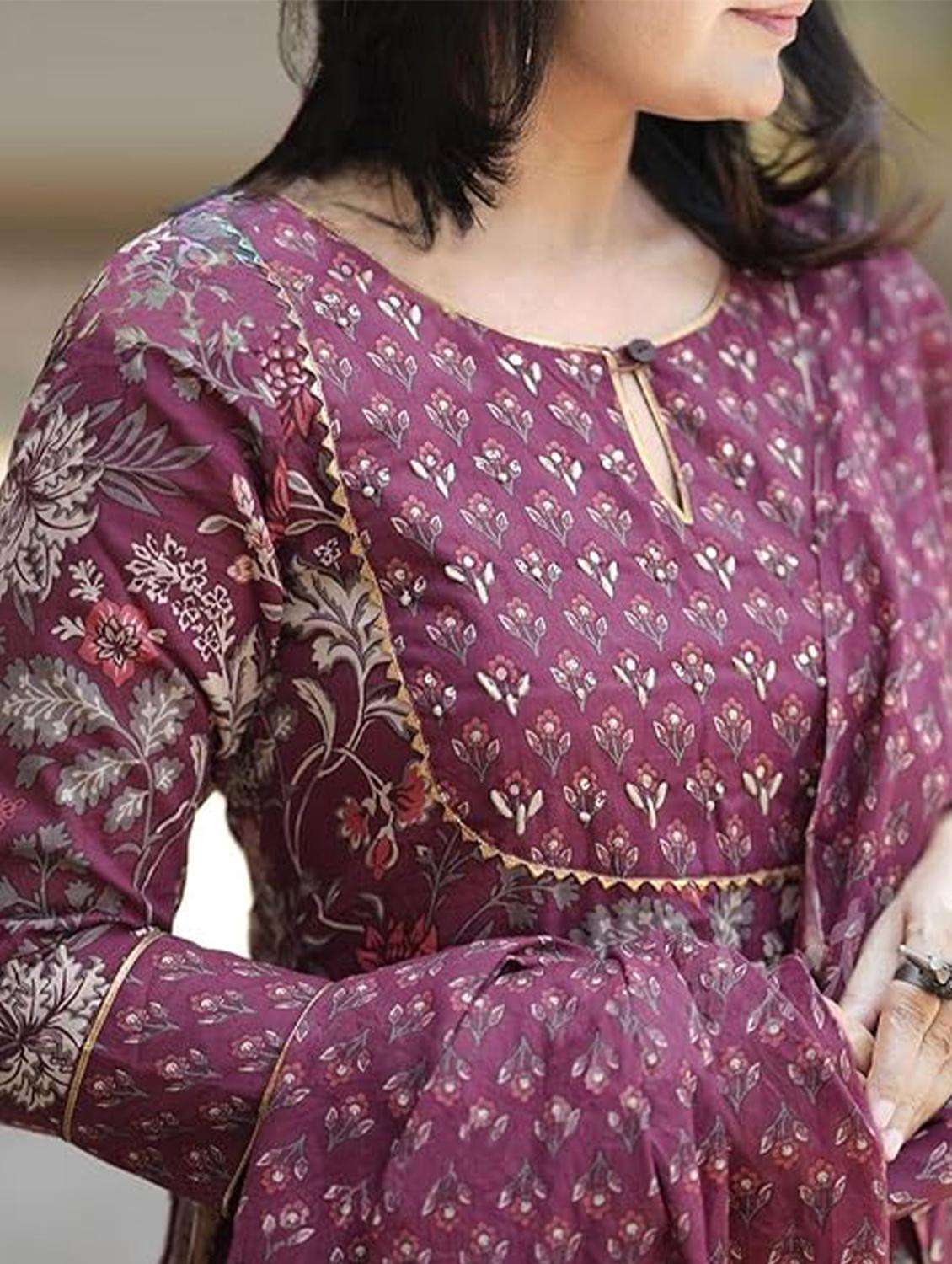 women floral print kurta and pant with dupatta set - 21964933 -  Standard Image - 1