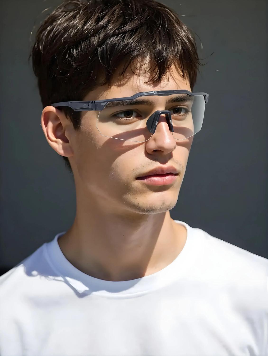 unisex grey sports shooting glasses with photochromic lens - 21964965 - Standard Image - 1