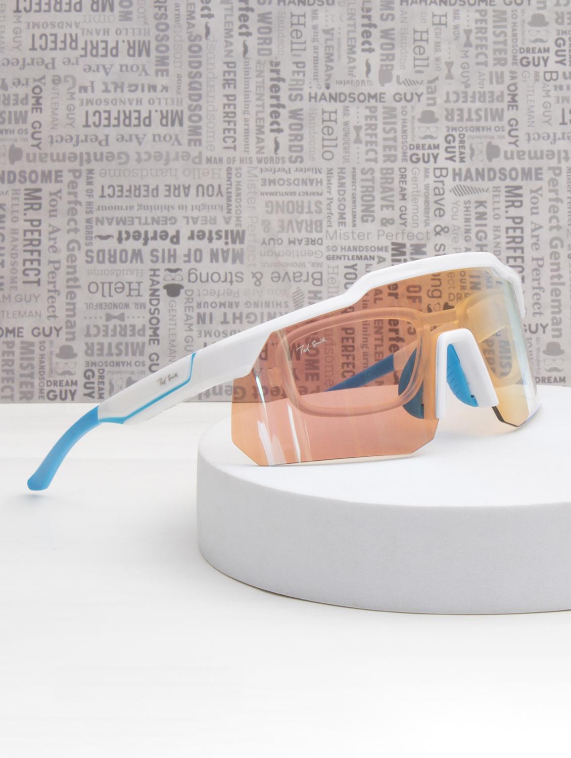 unisex white-orange sports shooting glasses - 21964966 - Zoom Image - 0