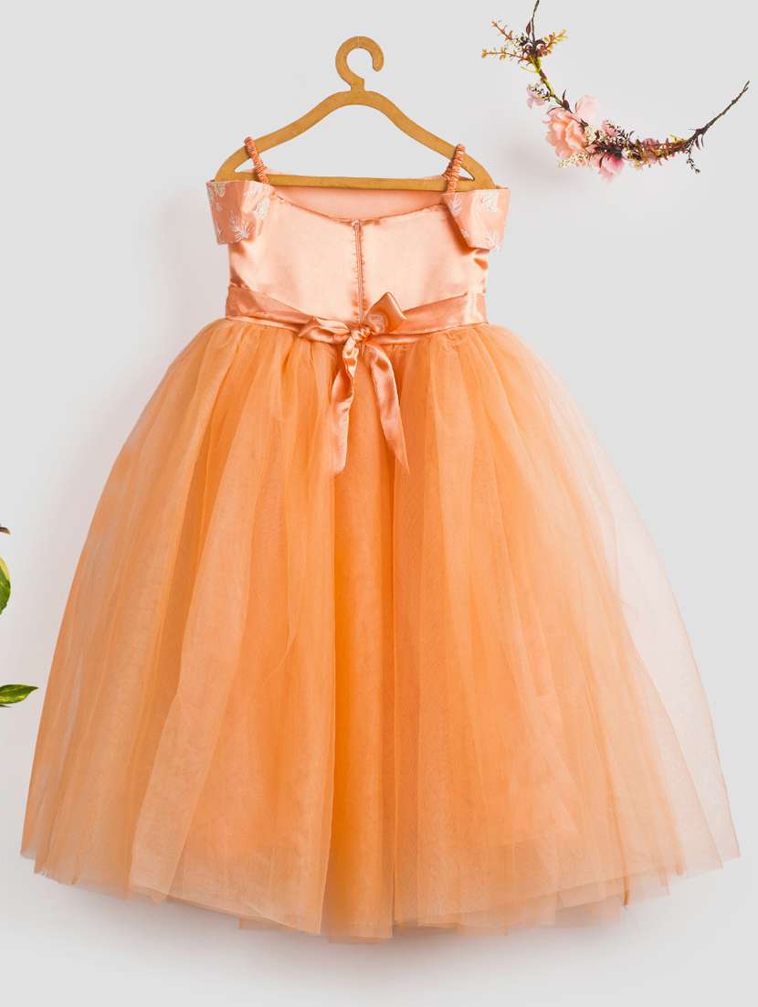 girls self designed off shoulder party gown - 21964974 -  Standard Image - 1