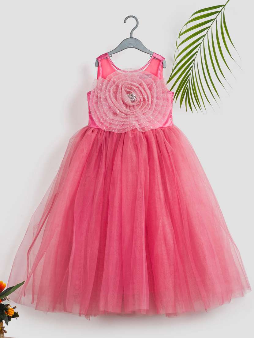 girls embellished sleeveless party gown