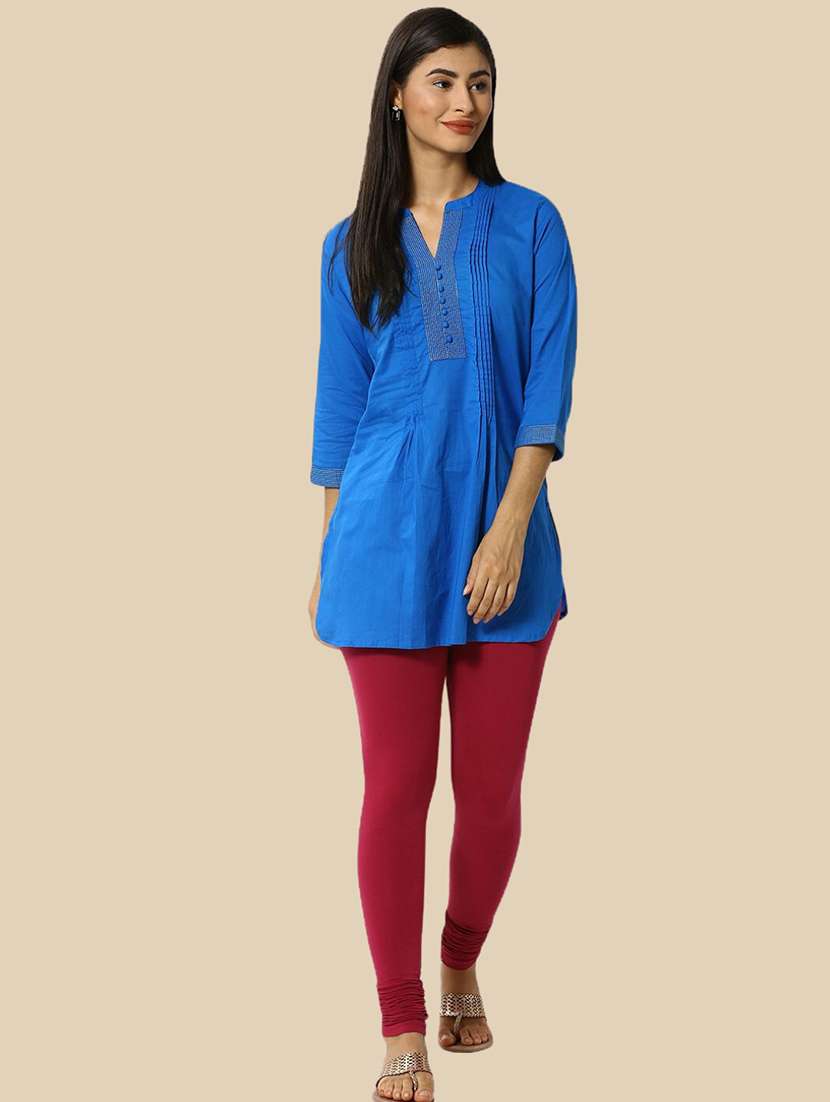 women solid mid rise full length legging - 21965026 -  Standard Image - 4