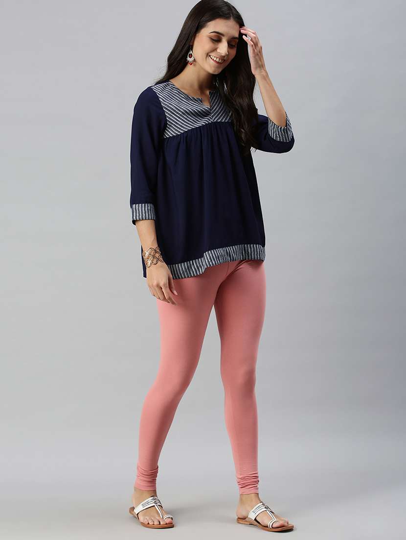 women solid mid rise full length legging - 21965033 -  Standard Image - 4