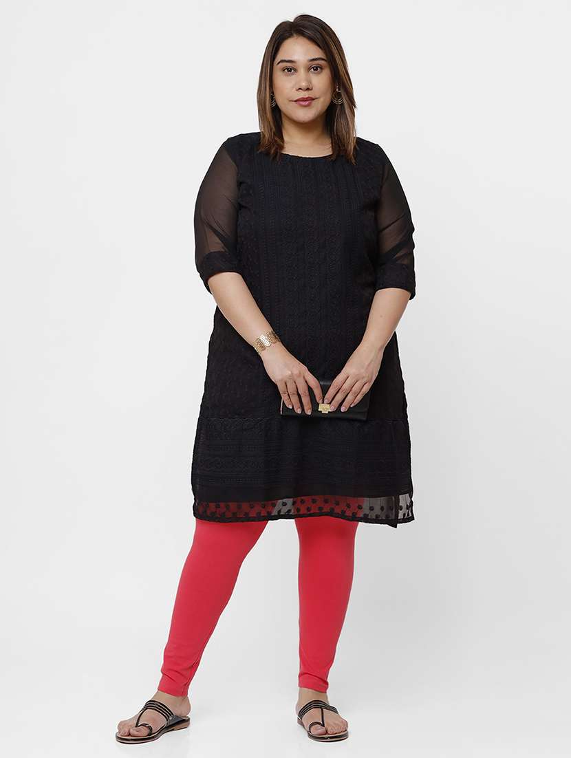 women solid mid rise ankle length legging - 21965037 -  Standard Image - 4