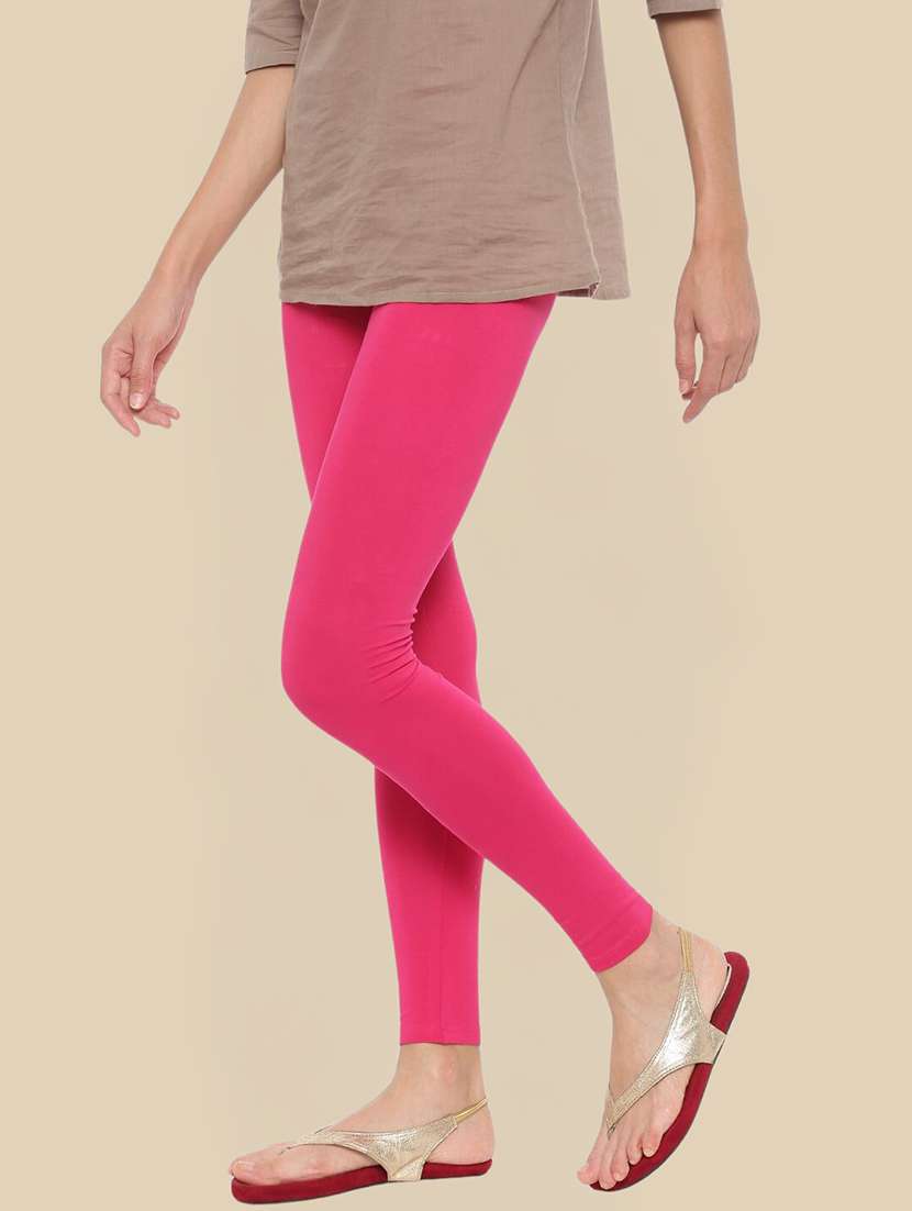 women solid mid rise ankle length legging - 21965043 -  Standard Image - 1