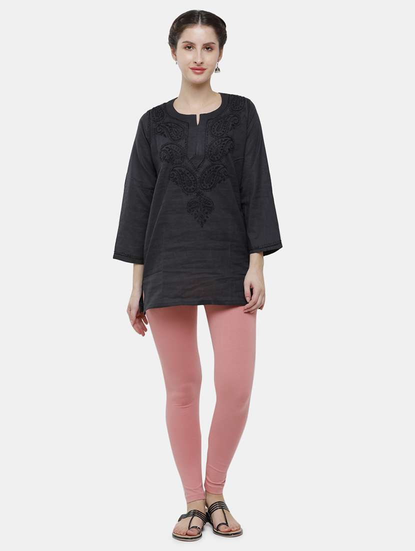 women solid mid rise ankle length legging - 21965048 -  Standard Image - 4