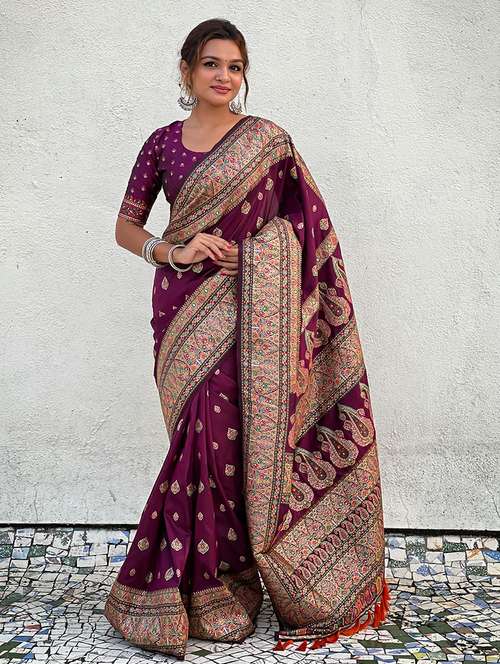 women self design banarasi saree with blouse - 21965070 -  Standard Image - 0