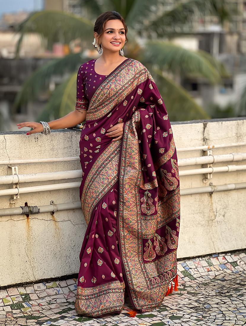 women self design banarasi saree with blouse - 21965070 -  Standard Image - 1