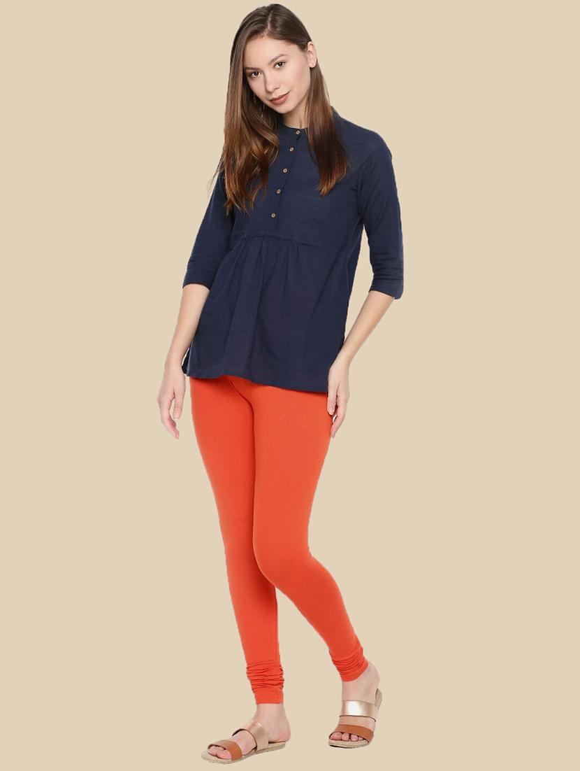 women solid mid rise full length legging - 21965128 - Standard Image - 4