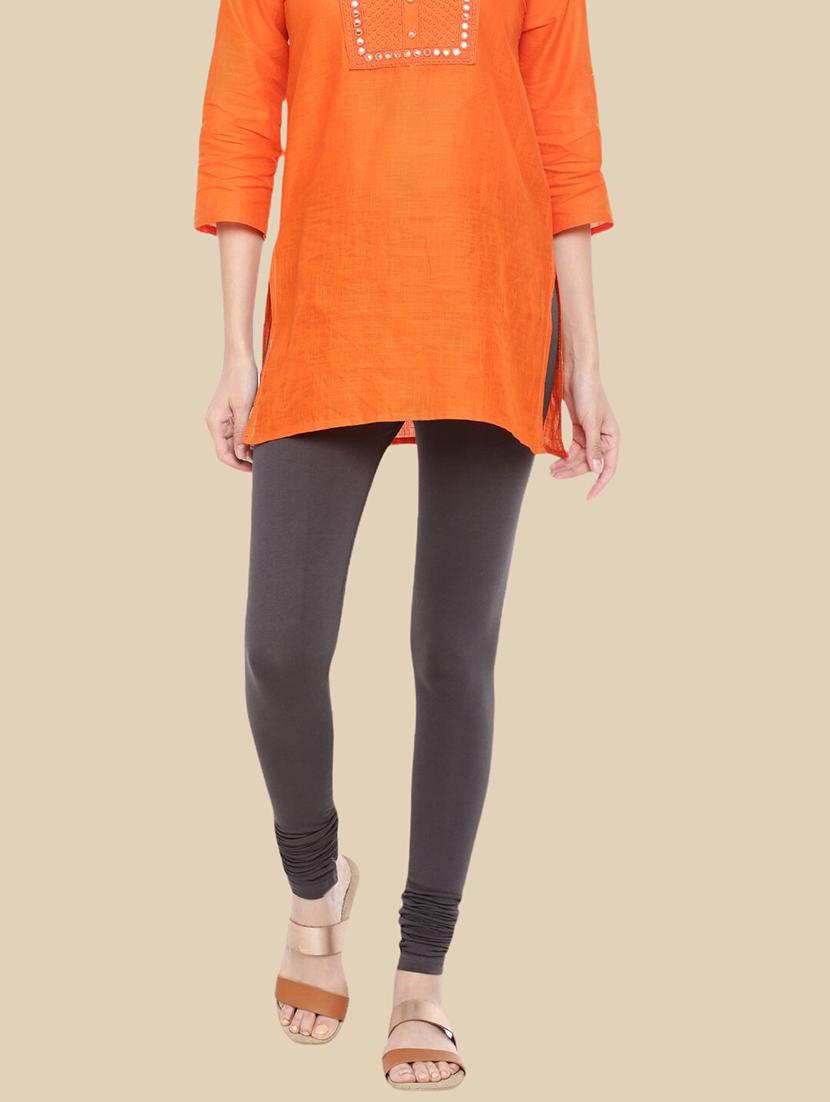 women solid mid rise full length legging - 21965131 -  Zoom Image - 0