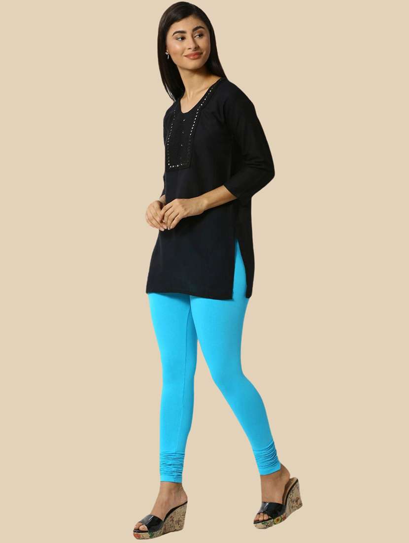 women solid mid rise full length legging - 21965147 -  Standard Image - 4