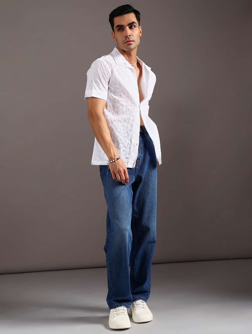 men solid with work short sleeve regular fit casual shirt - 21965225 -  Standard Image - 4