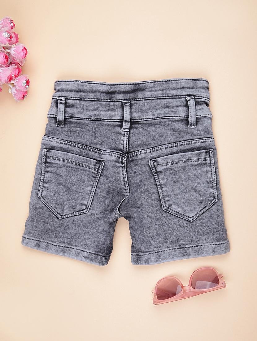 kids solid mid rise regular fit shorts  - 21965286 -  Standard Image - 1