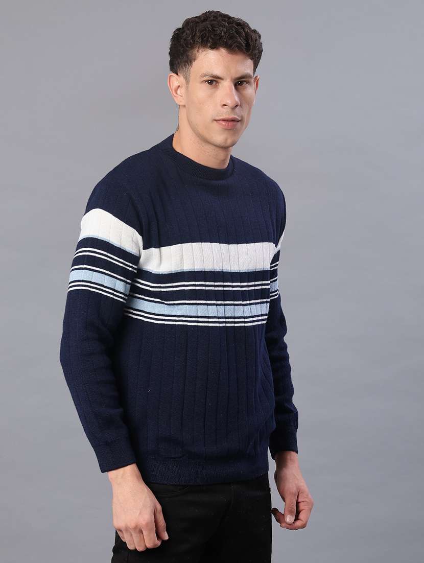 men striped long sleeve regular fit pullover  - 21965302 -  Standard Image - 1