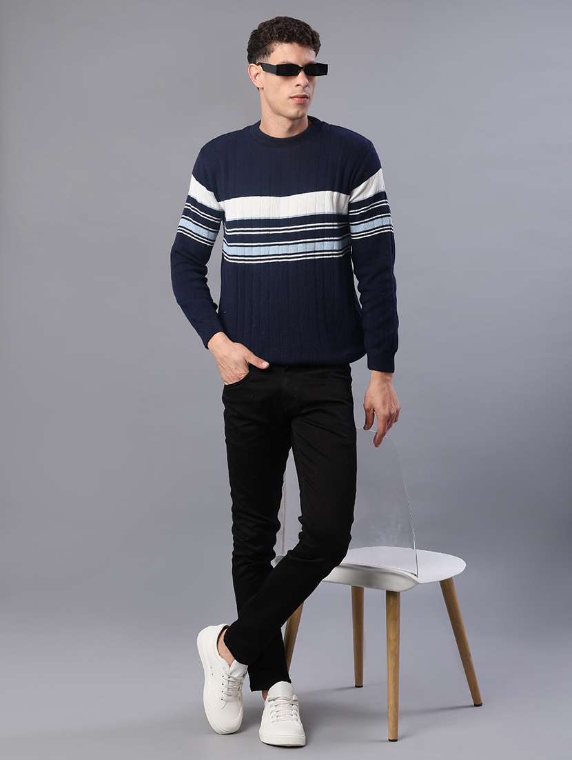 men striped long sleeve regular fit pullover  - 21965302 -  Standard Image - 4