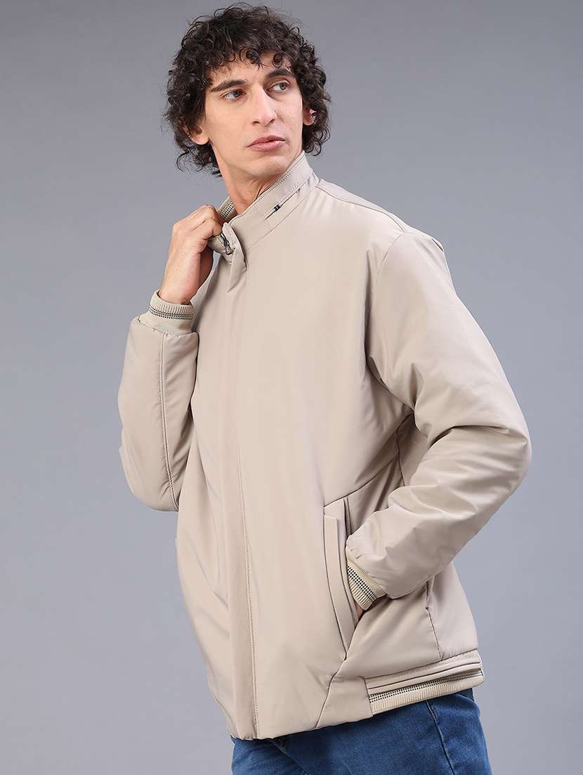 men solid long sleeve lightweight bomber jacket - 21965436 -  Standard Image - 1