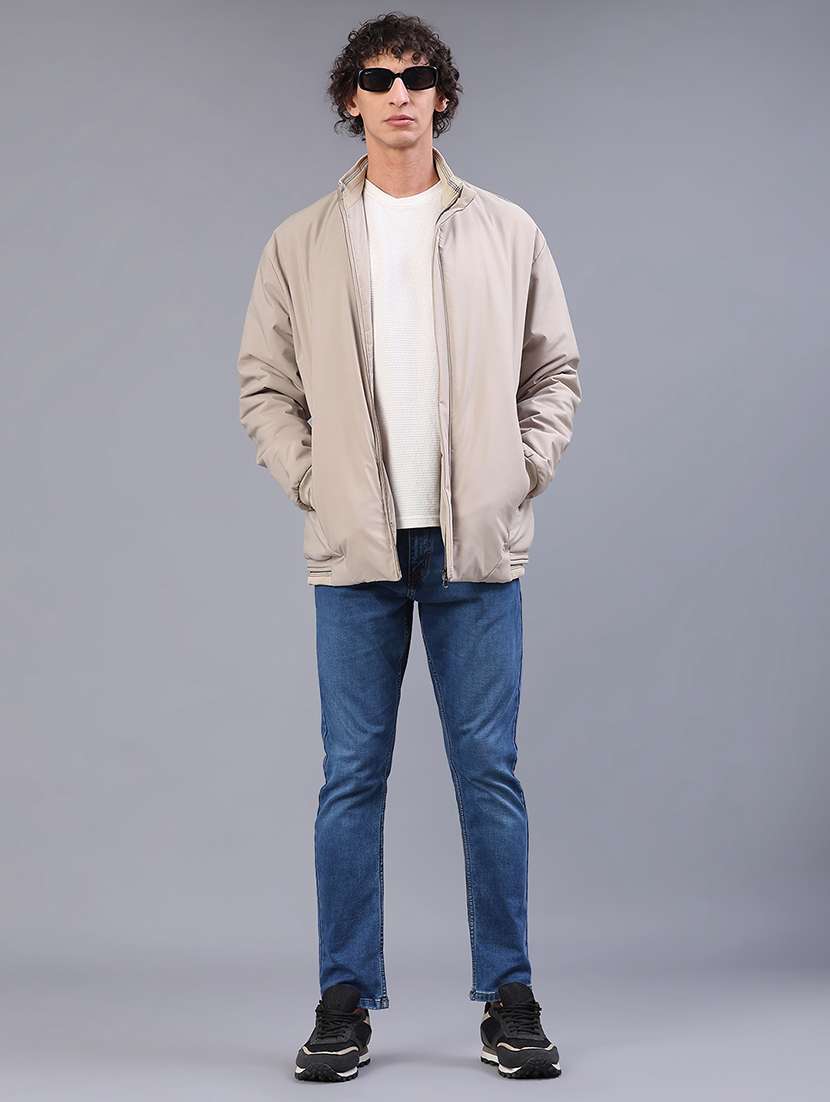 men solid long sleeve lightweight bomber jacket - 21965436 -  Standard Image - 4