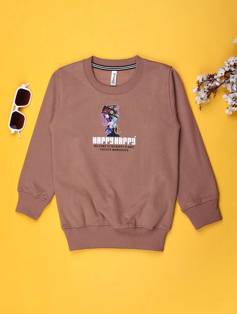 boys printed long sleeve sweatshirt
