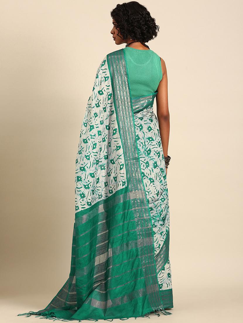 women printed casual wear saree with blouse - 21965667 -  Standard Image - 1