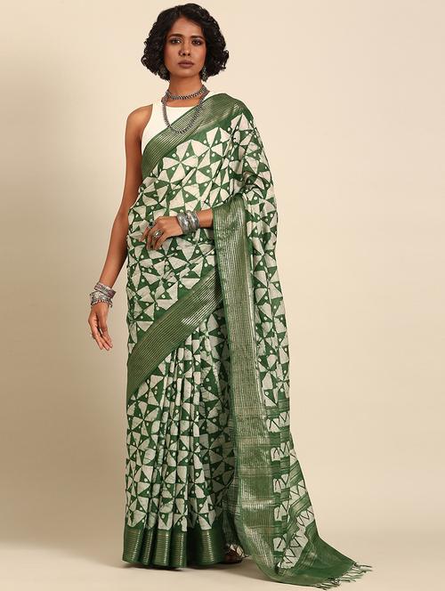 women printed casual wear saree with blouse - 21965668 -  Standard Image - 0