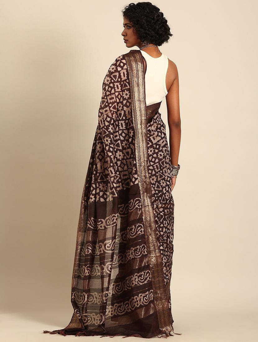women printed casual wear saree with blouse - 21965675 -  Standard Image - 1