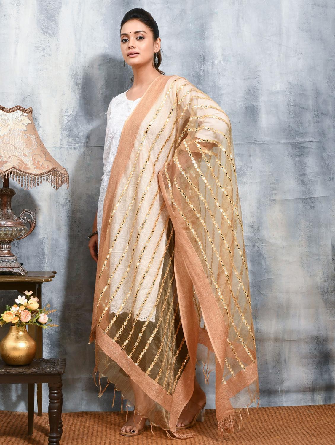 women mirror work casual wear dupatta - 21965685 - Standard Image - 1