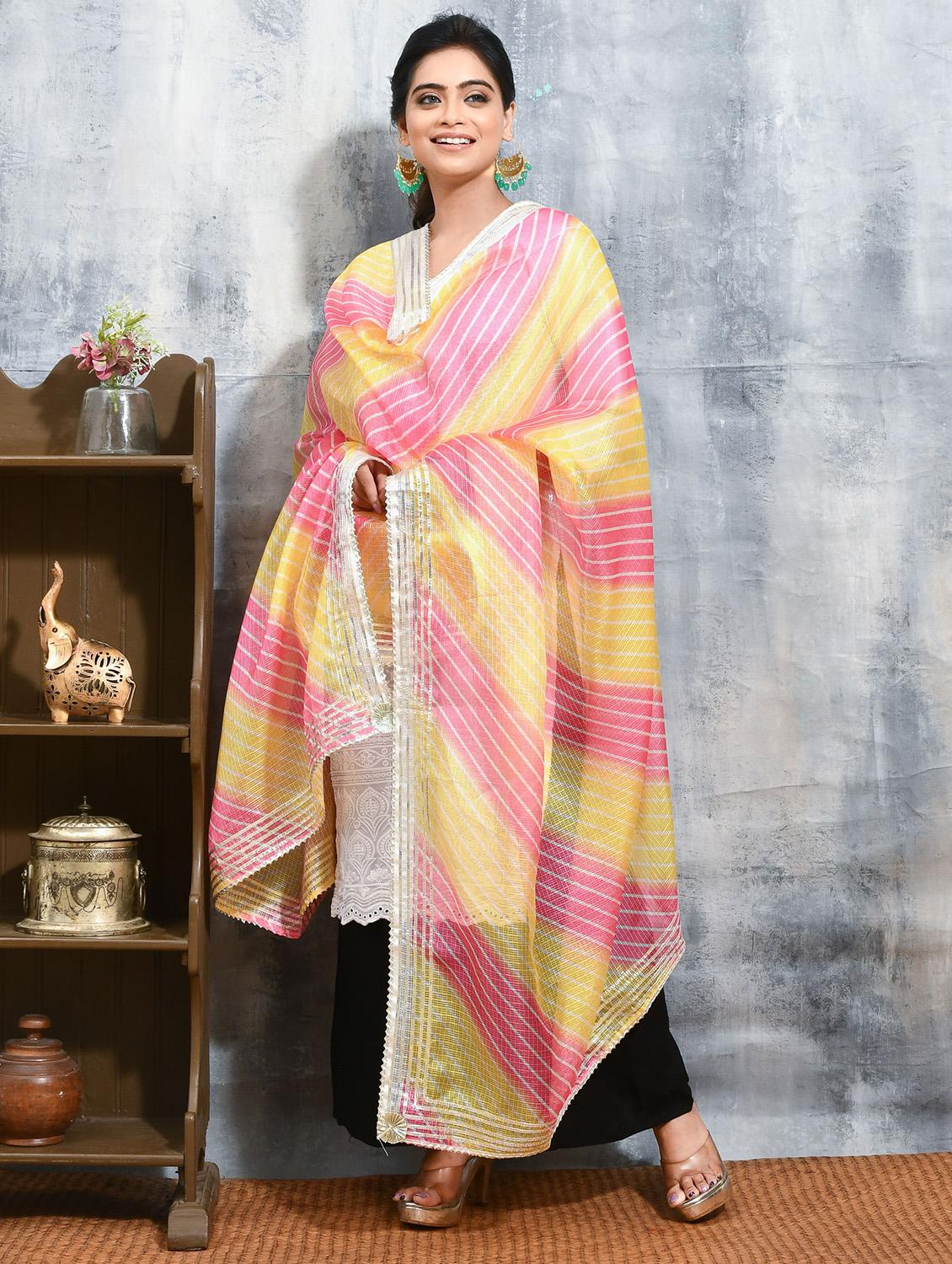 women striped printed dupatta - 21965726 -  Standard Image - 1