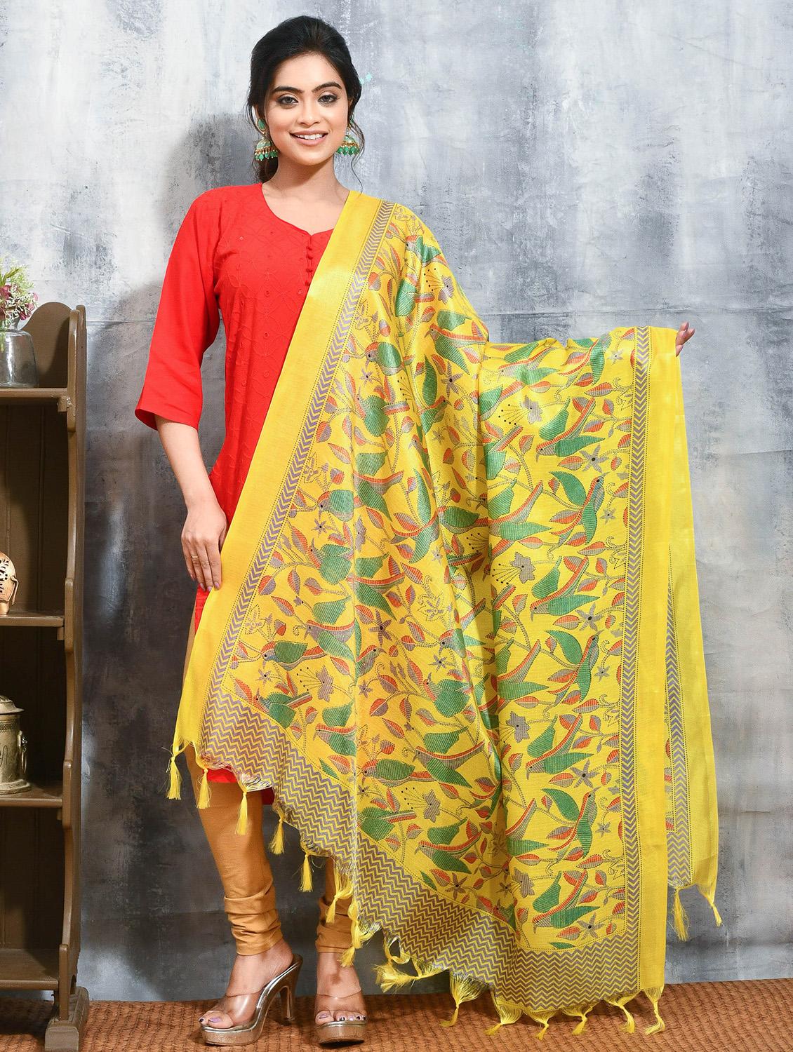 women kantha printed dupatta - 21965842 - Zoom Image - 0