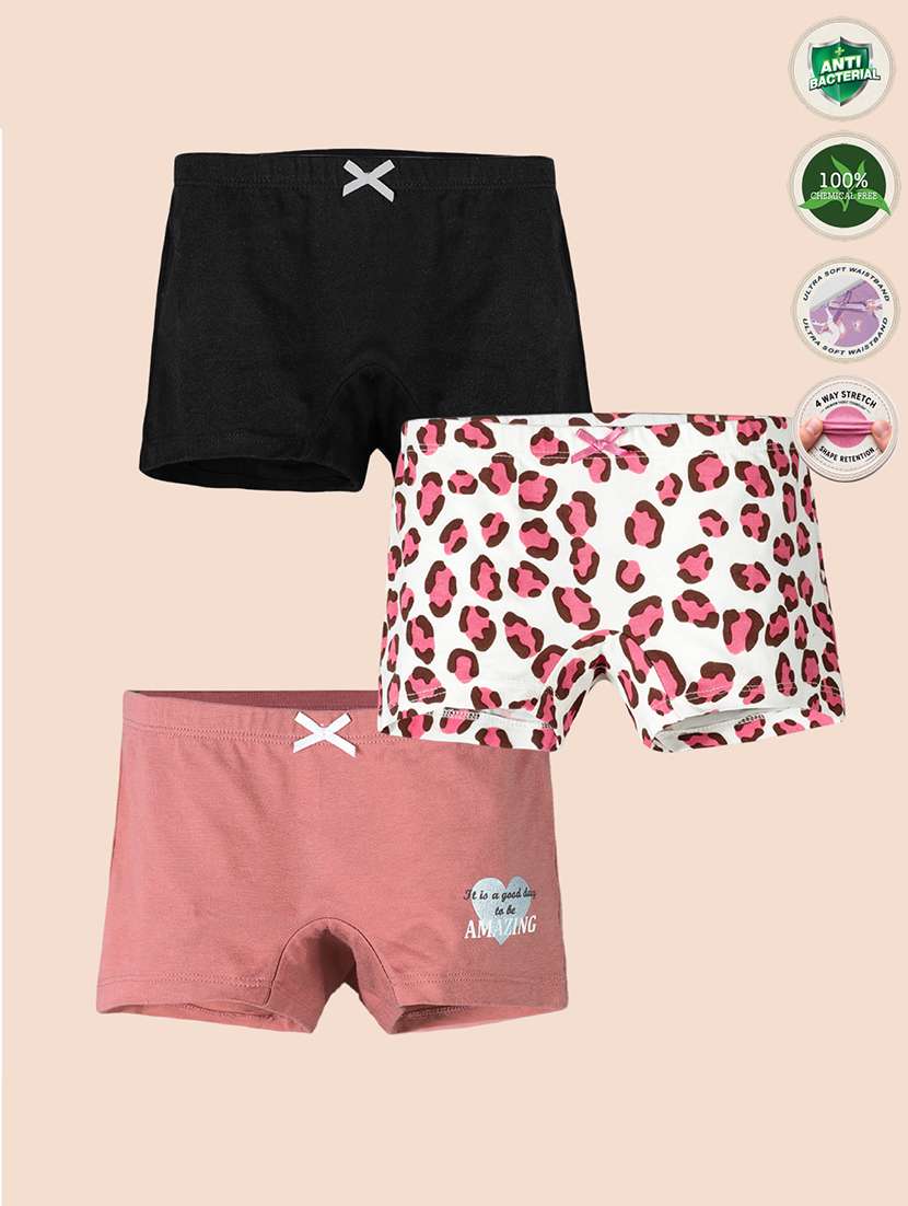 girls pack of 3 printed bloomer - 21965861 -  Standard Image - 1