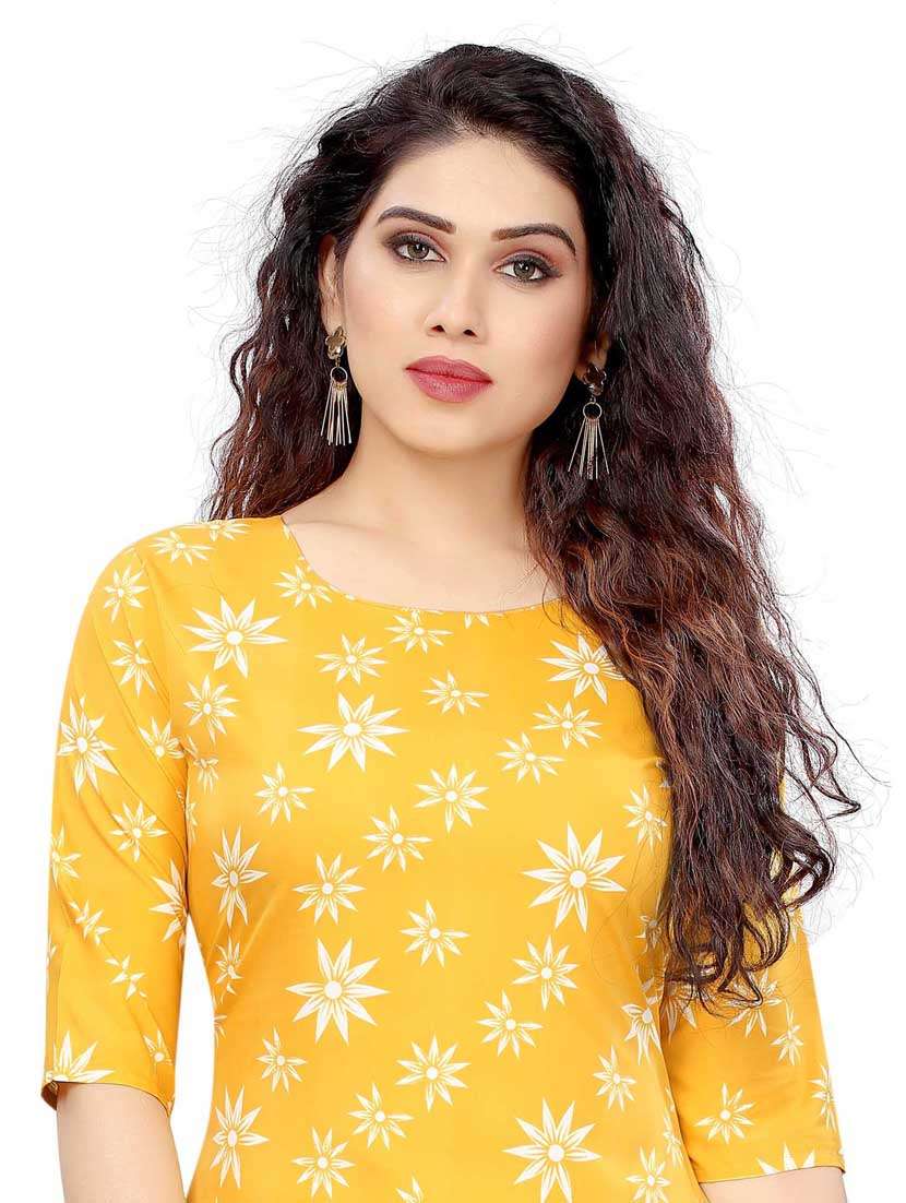 women printed three quarter sleeve straight kurta - 21965886 -  Standard Image - 4