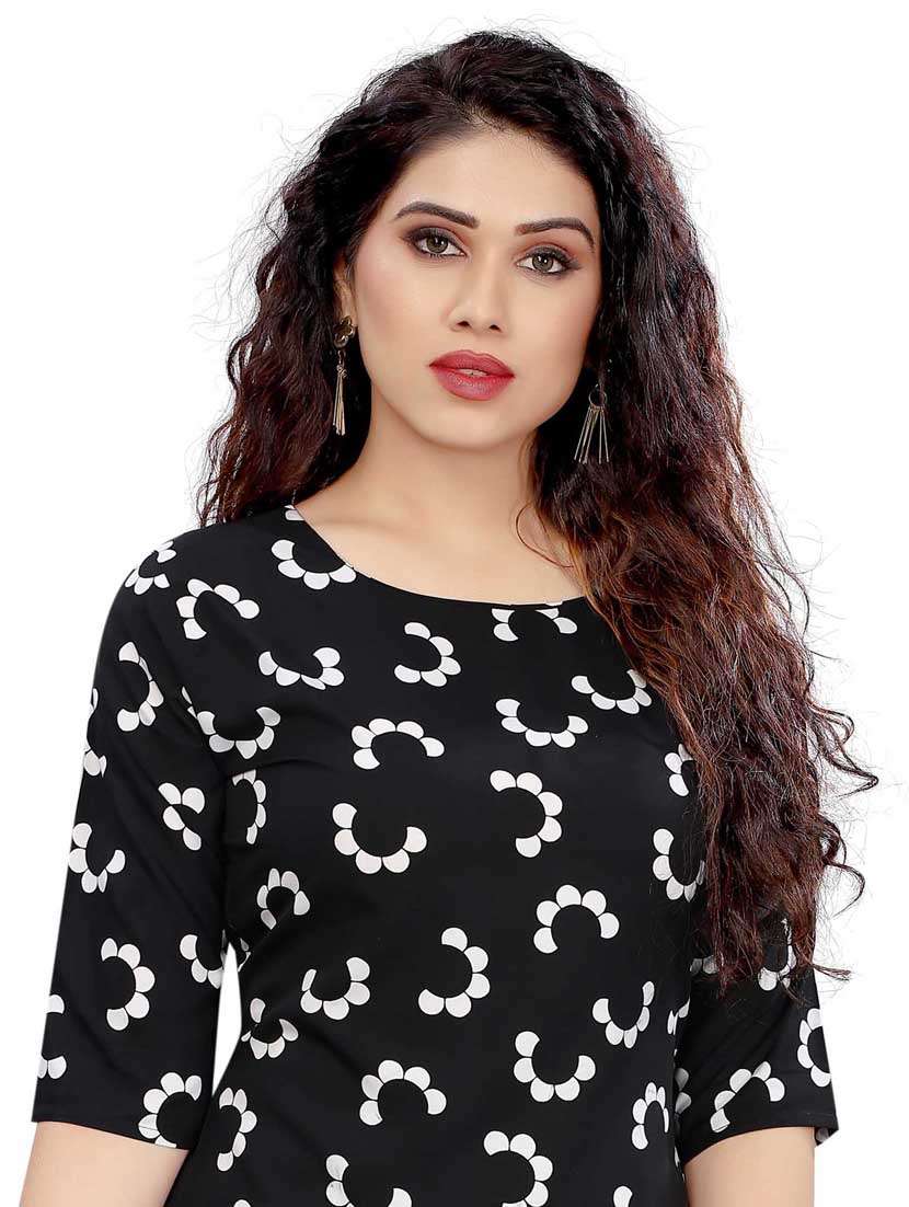 women printed three quarter sleeve straight kurta - 21965890 -  Standard Image - 4