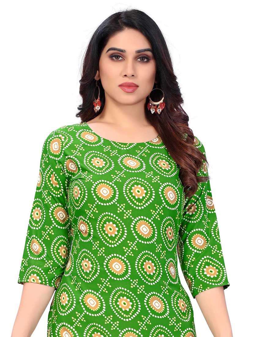 women printed three quarter sleeve straight kurta - 21965900 -  Standard Image - 4