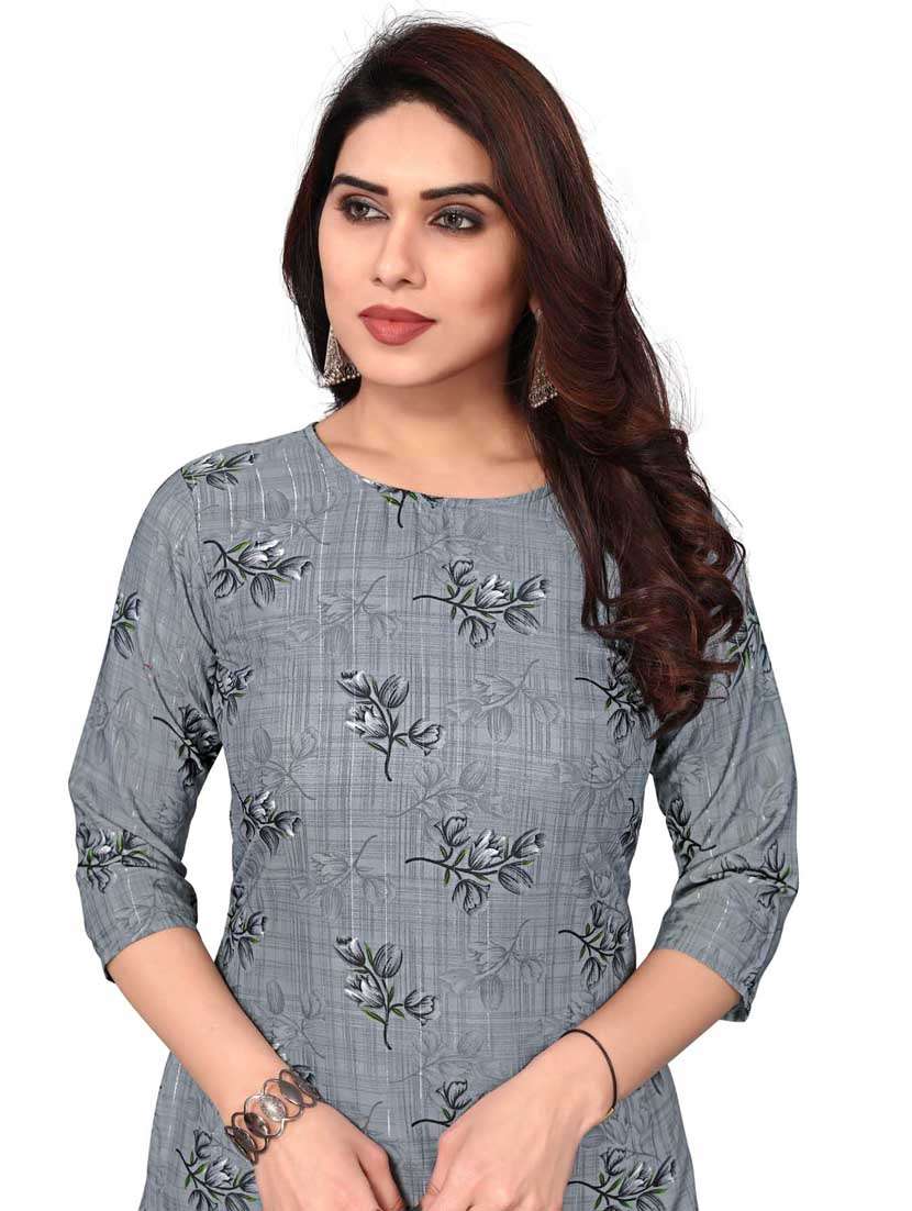 women printed three quarter sleeve straight kurta - 21965912 -  Standard Image - 4