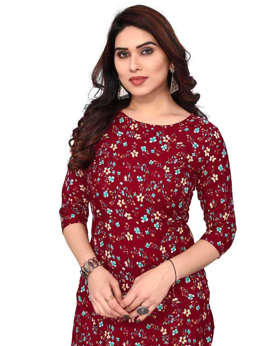 women printed three quarter sleeve straight kurta - 21965916 -  Standard Image - 4