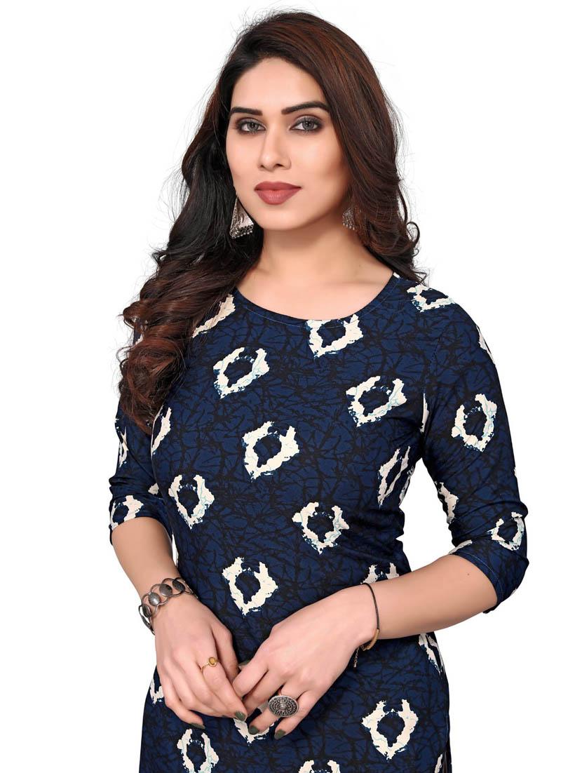 women printed three quarter sleeve straight kurta - 21965925 - Standard Image - 4