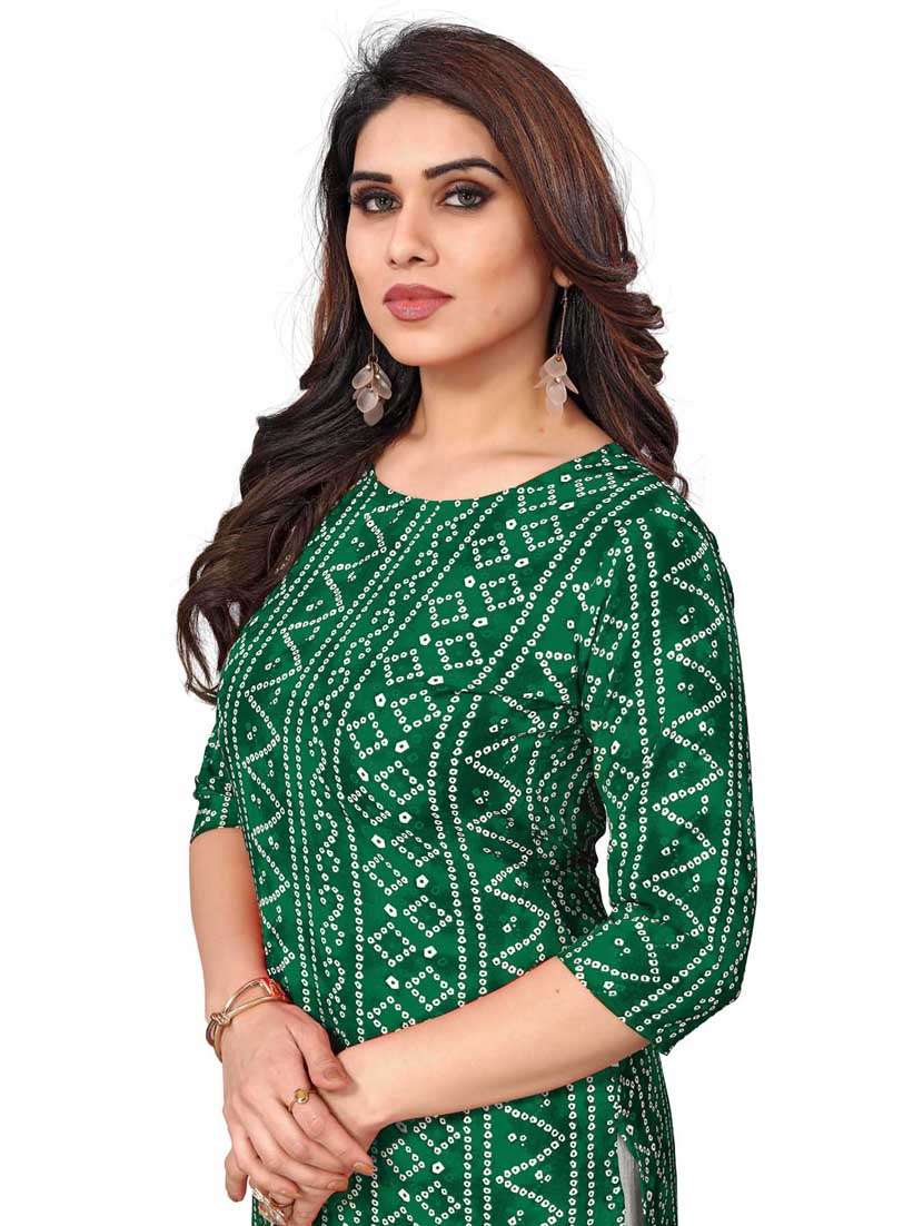 women printed three quarter sleeve straight kurta - 21965931 -  Standard Image - 4