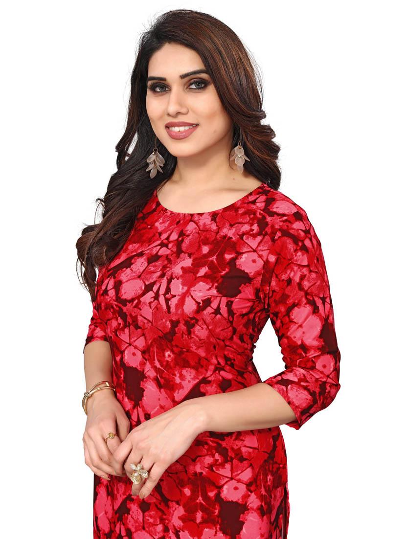 women printed three quarter sleeve straight kurta - 21965959 - Standard Image - 4