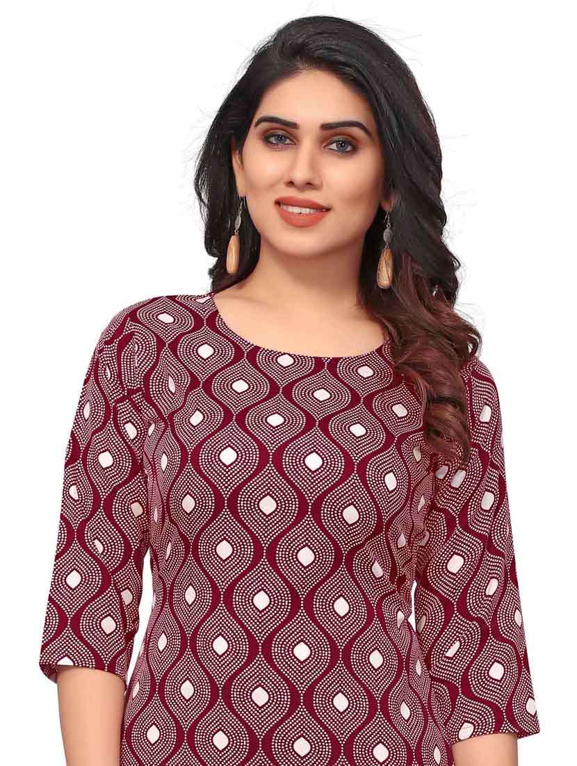 women printed three quarter sleeve straight kurta - 21965977 -  Standard Image - 4