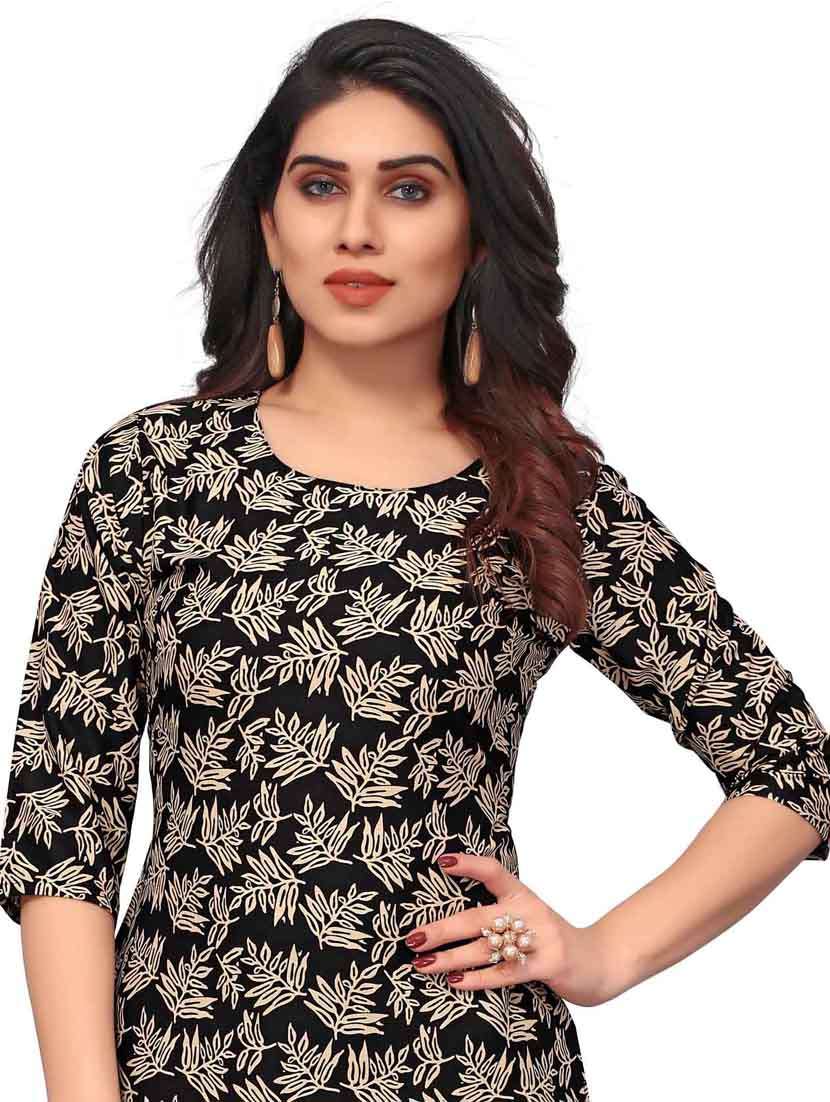 women printed three quarter sleeve straight kurta - 21965978 -  Standard Image - 4