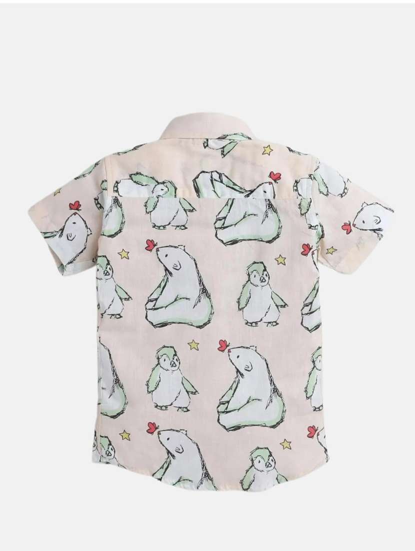 boys printed collared short sleeve shirt - 21966106 - Standard Image - 1