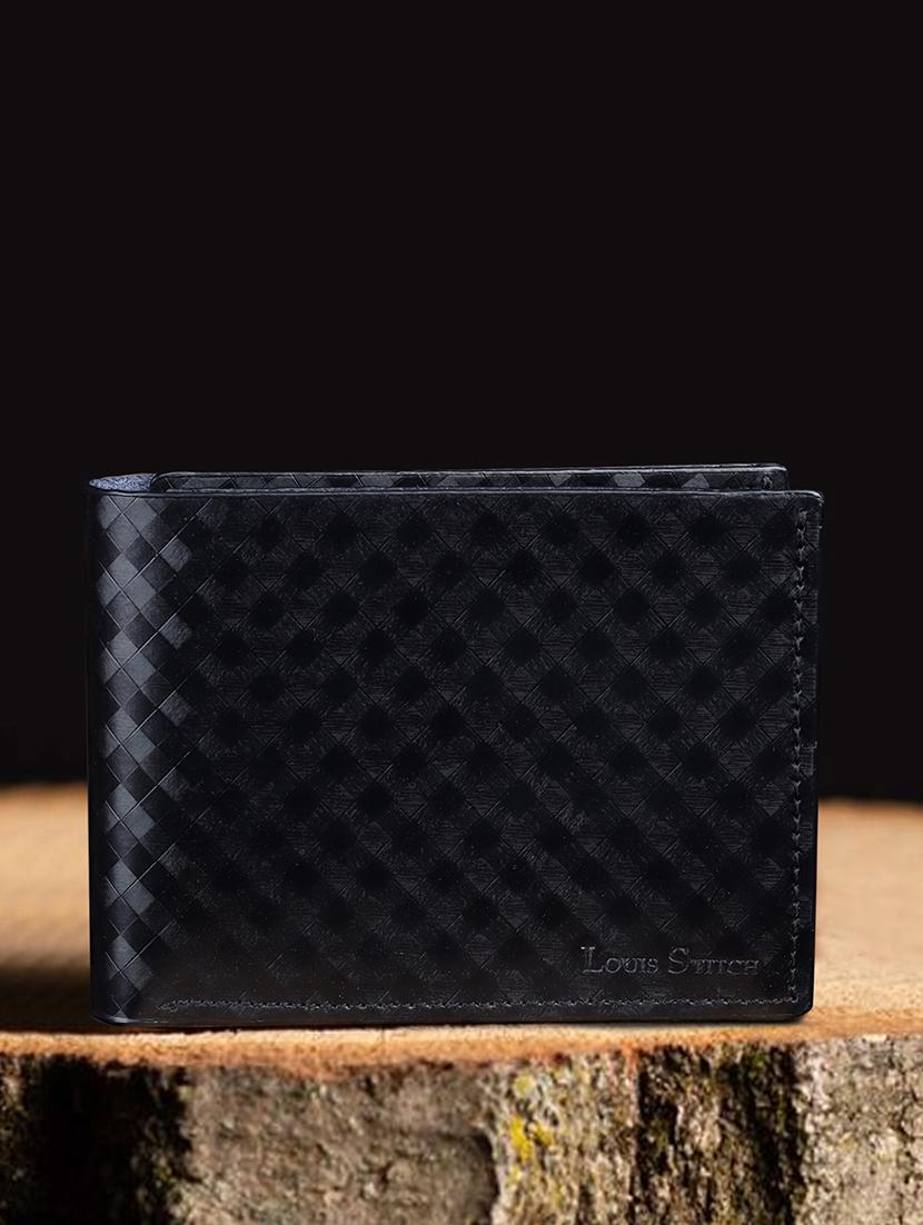 men black textured leather wallet - 21966115 - Standard Image - 1