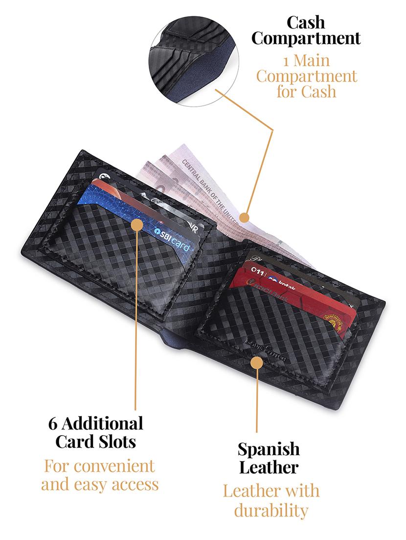 men black textured leather wallet - 21966115 - Standard Image - 4