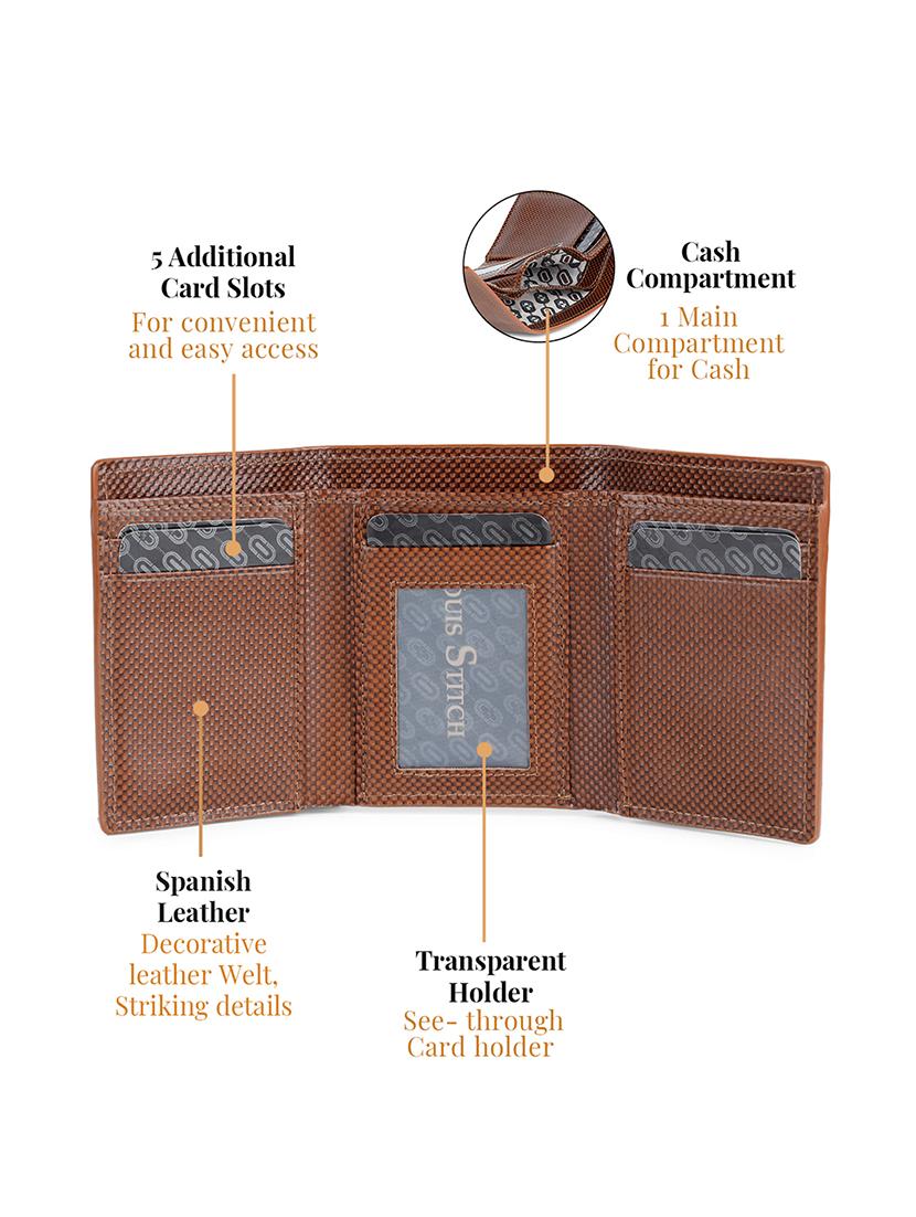 men tan solid leather wallet - 21966116 - Standard Image - 4