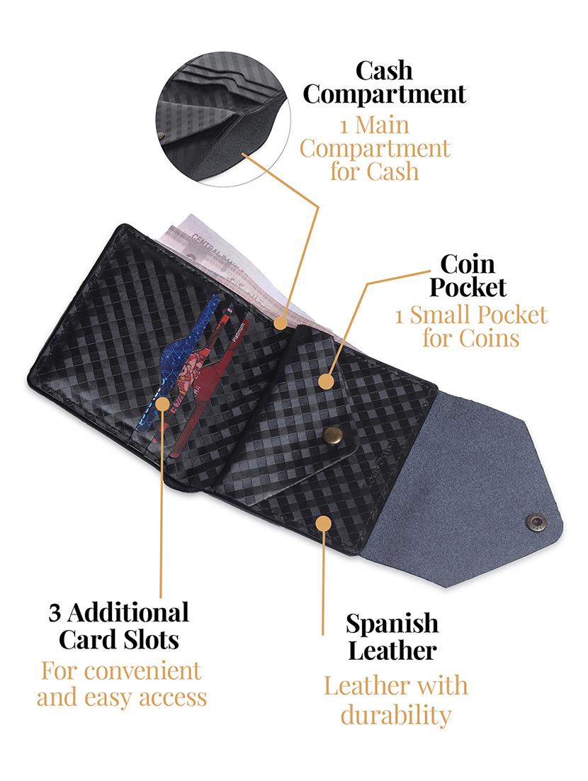 men black textured leather wallet - 21966120 - Standard Image - 4