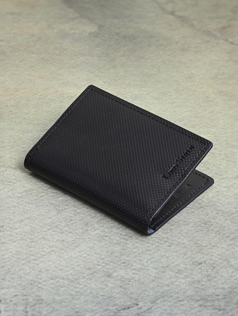 men black textured leather wallet - 21966122 - Standard Image - 1