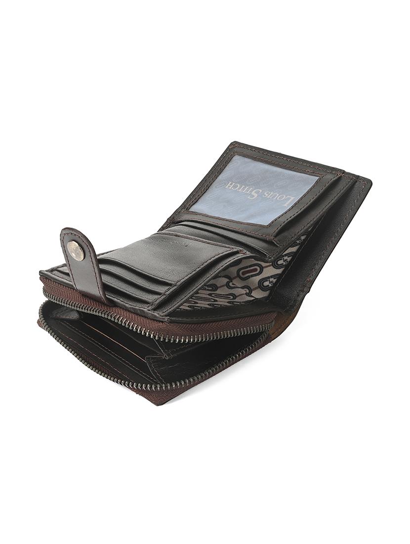 men's bifold leather wallet brown - 21966127 - Standard Image - 4