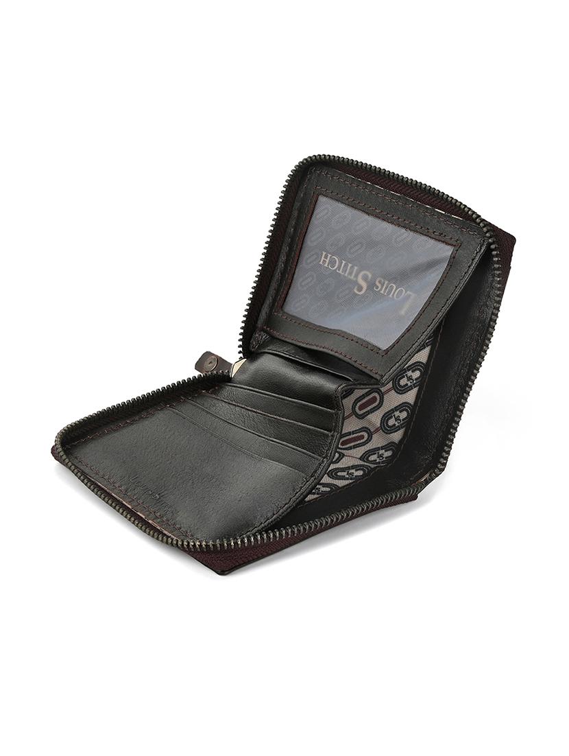 men's brown leather zip around wallet - 21966131 - Standard Image - 4