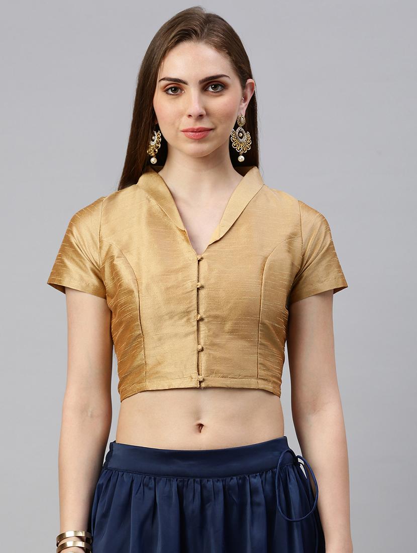 women solid short sleeve stitched blouse - 21966136 -  Standard Image - 1