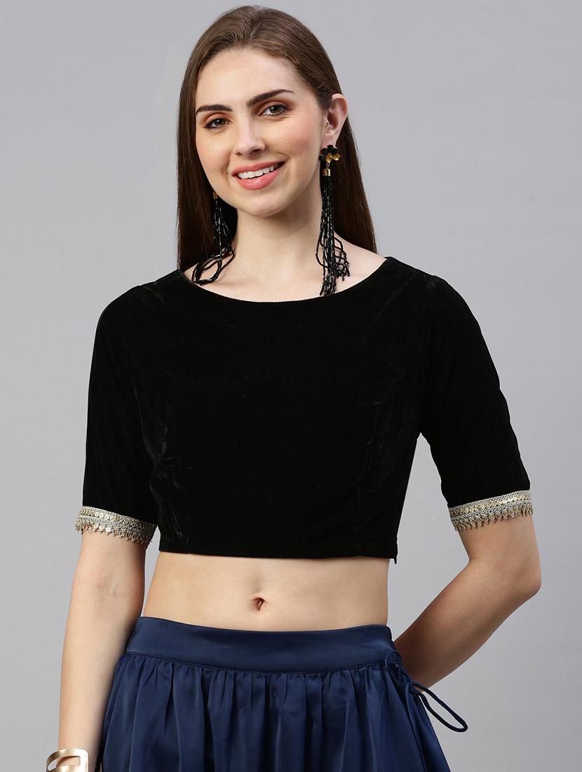 women solid short sleeve stitched blouse - 21966139 - Standard Image - 1