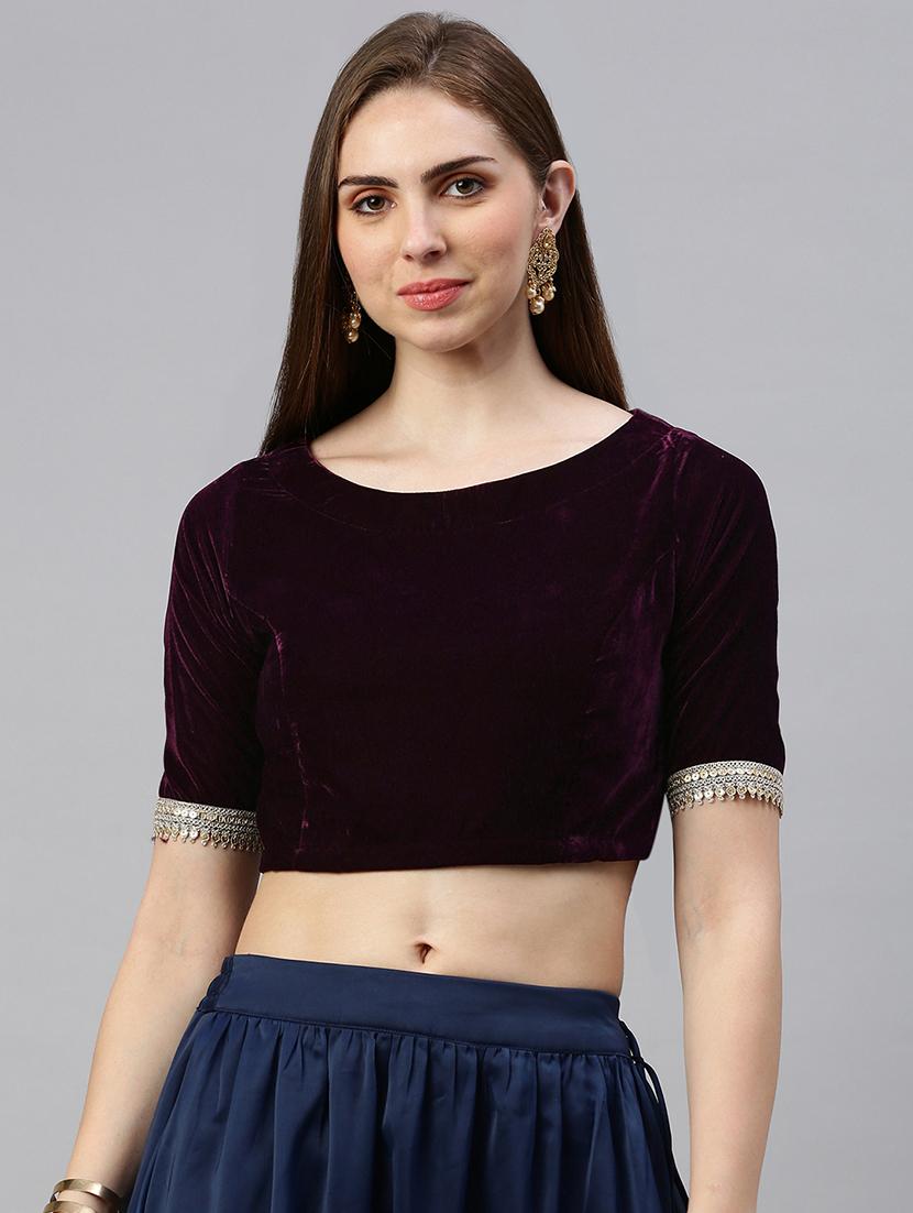 women solid short sleeve stitched blouse - 21966140 -  Standard Image - 1